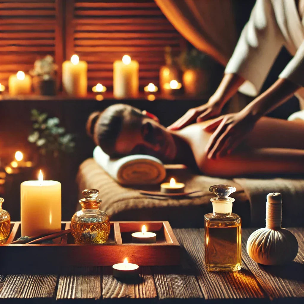 Massageöle und Massagekerzen