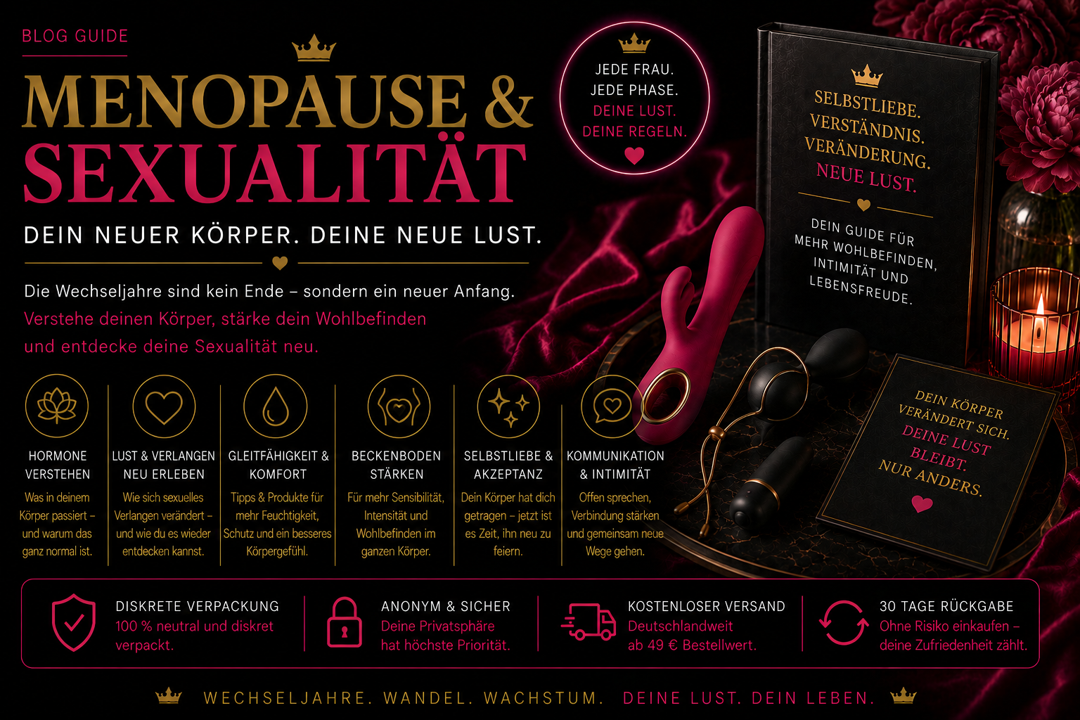 Menopause & Sexualität – Wie Gleitmittel & Toys helfen