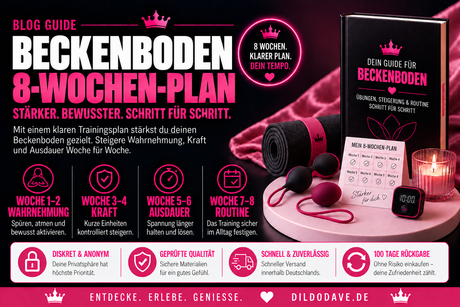 Beckenboden 8-Wochen-Plan: Wahrnehmung, Kraft, Ausdauer, Routine mit Liebeskugeln