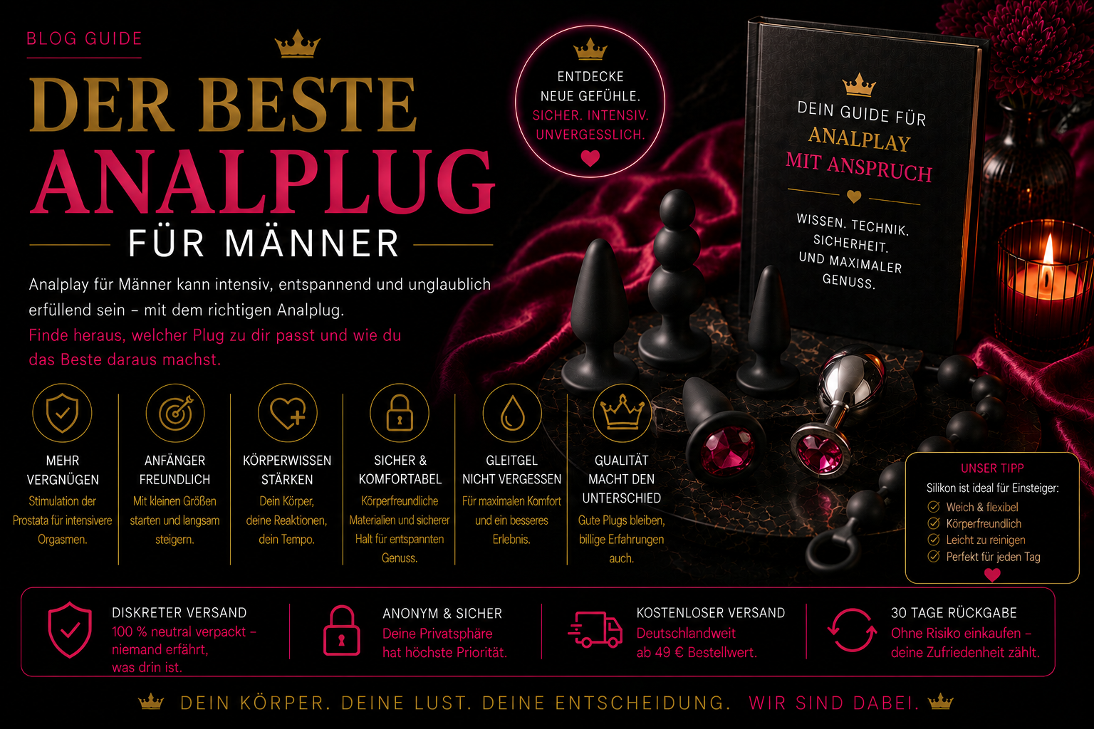 Bester Analplug für Männer – Kaufberatung & Prostatastimulation