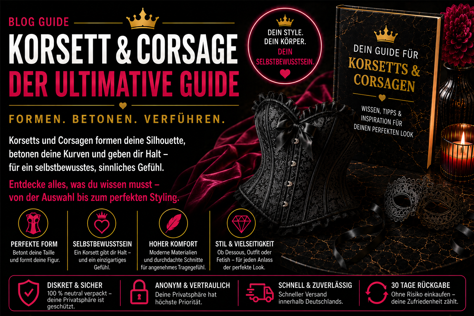Korsett & Corsage – Unterschied, Größen und richtiges Schnüren