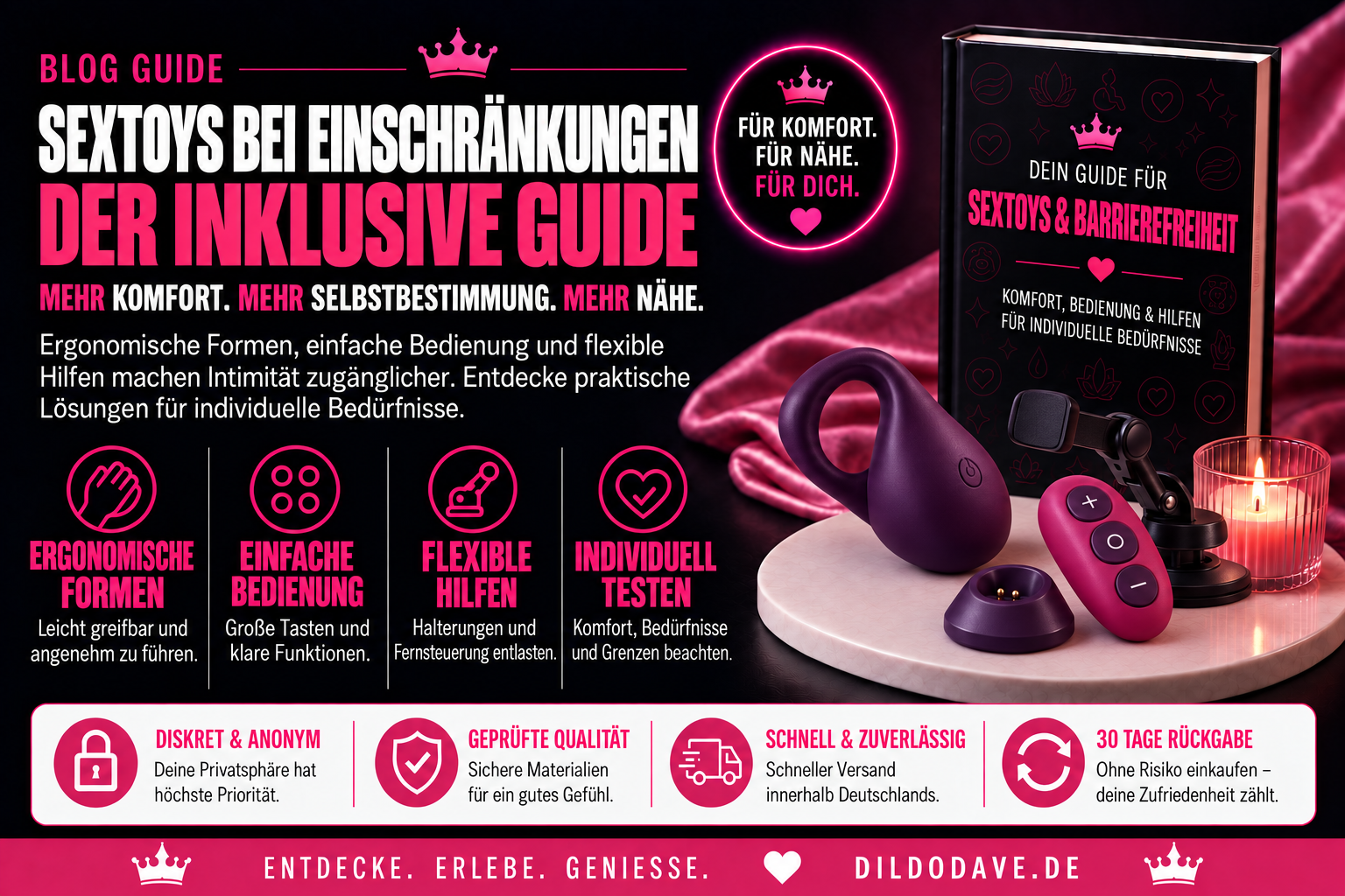 Sextoys bei körperlichen Einschränkungen – Was wirklich hilft