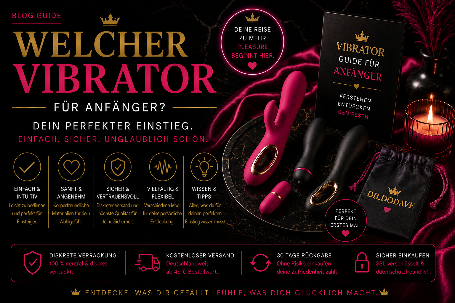 Welcher Vibrator für Anfänger? – Die 10 besten Einsteigermodelle