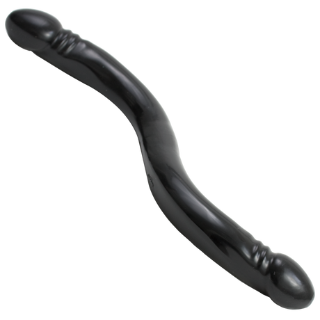 Dildo mit Doppelenden glatt Schwarz 45 x Ø 3,6 cm