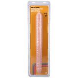 Dildo mit Doppelenden geädert Weiß 44,5 x Ø 4,1 cm