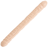 Dildo mit Doppelenden geädert Weiß 44,5 x Ø 4,1 cm