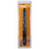 Dildo mit Doppelenden geädert Schwarz 44,5 x Ø 4,1 cm
