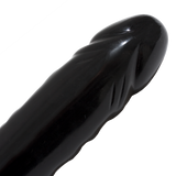 Dildo mit Doppelenden geädert Schwarz 44,5 x Ø 4,1 cm