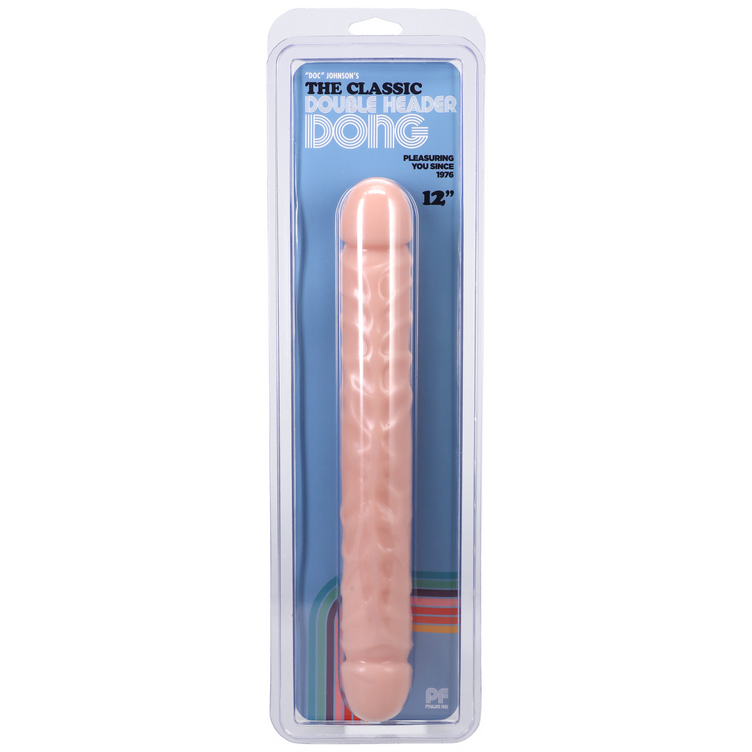 Dildo Jr. mit Doppelenden geädert Hautfarbe 30,2 x Ø 4,1 cm