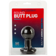 Analplug Classic rund klein Schwarz 7,6 x Ø 4,6 cm