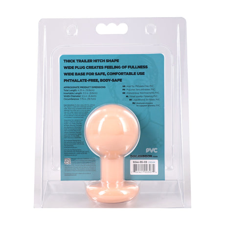 Analplug Classic rund mittel Vanille 8,9 x Ø 6,1 cm