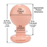 Analplug Classic rund groß Vanille 9,9 x Ø 7,1 cm