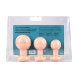 Analplug Classic rund 3-teiliges Set Vanille 7,6 x Ø 4,8 cm