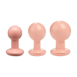 Analplug Classic rund 3-teiliges Set Vanille 7,6 x Ø 4,8 cm