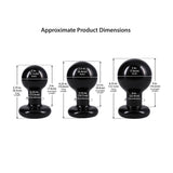 Analplug Classic rund 3-teiliges Set Schwarz 7,6 x Ø 4,8 cm
