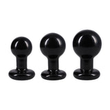 Analplug Classic rund 3-teiliges Set Schwarz 7,6 x Ø 4,8 cm