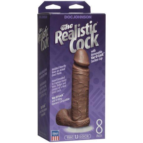 Realistischer Dildo mit Hoden und Saugfuß Karamell 19,1 x Ø 4,6 cm