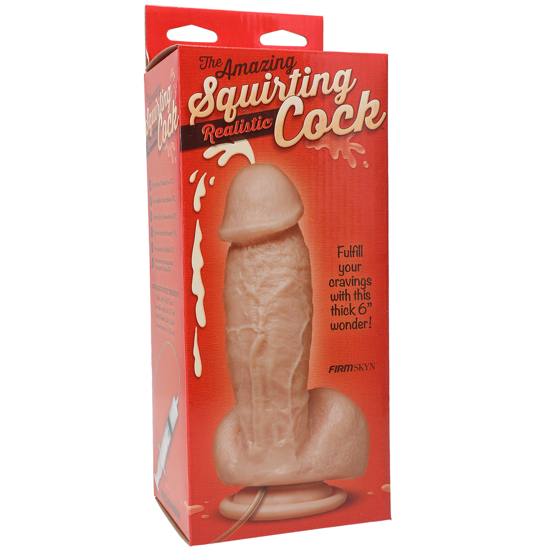 Realistischer Dildo mit Spritzfunktion Hautfarbe 12,5 x Ø 4,8 cm