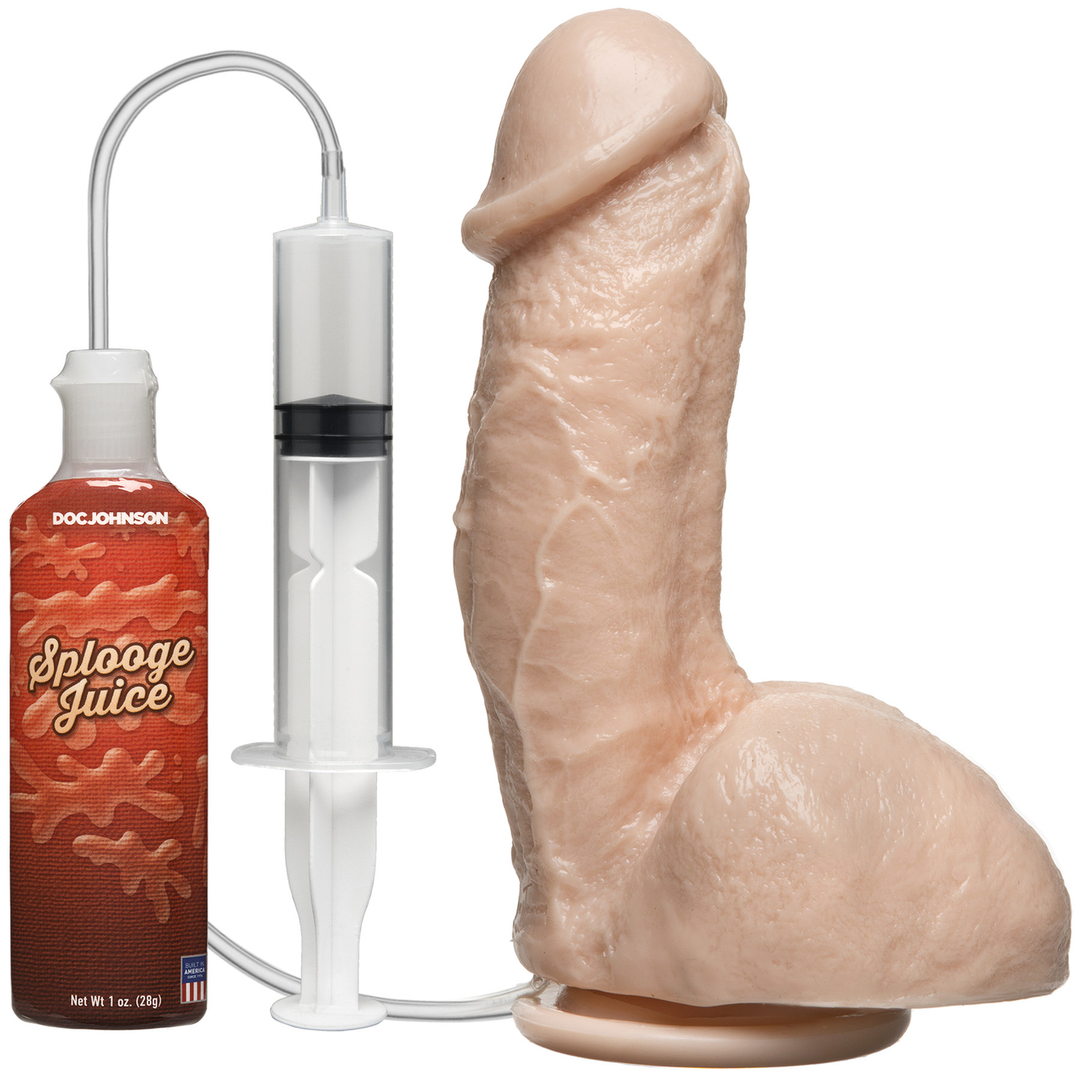 Realistischer Dildo mit Spritzfunktion Hautfarbe 12,5 x Ø 4,8 cm