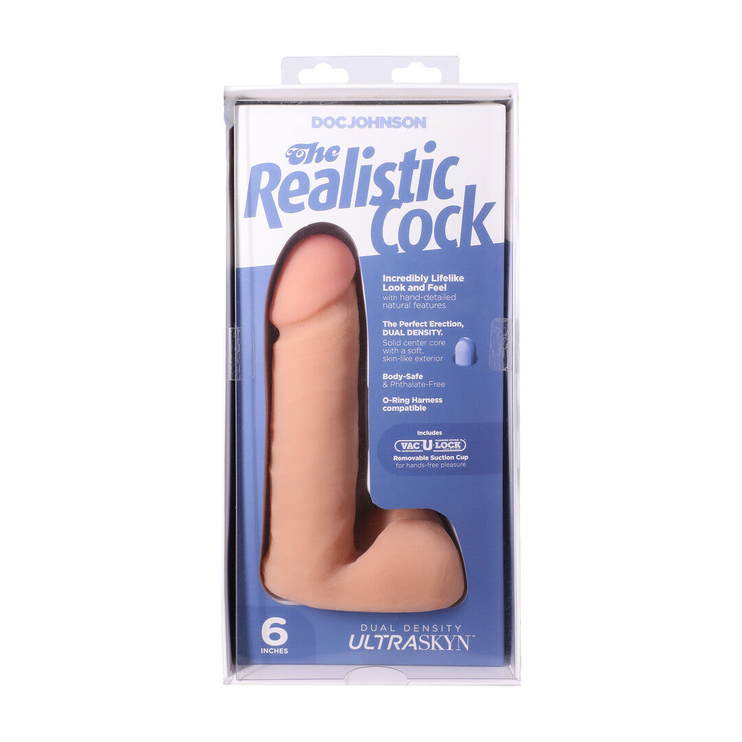 Realistischer Dildo mit Hoden und Saugfuß Hautfarbe 16,5 x Ø 4,4 cm