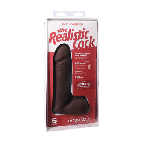 Realistischer Dildo mit Hoden und Saugfuß Schokolade 16,5 x Ø 4,4 cm