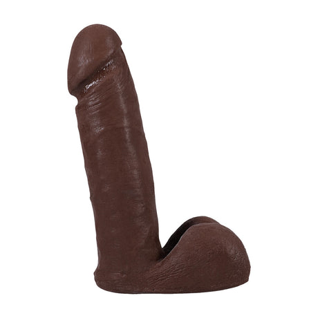 Realistischer Dildo mit Hoden und Saugfuß Schokolade 16,5 x Ø 4,4 cm