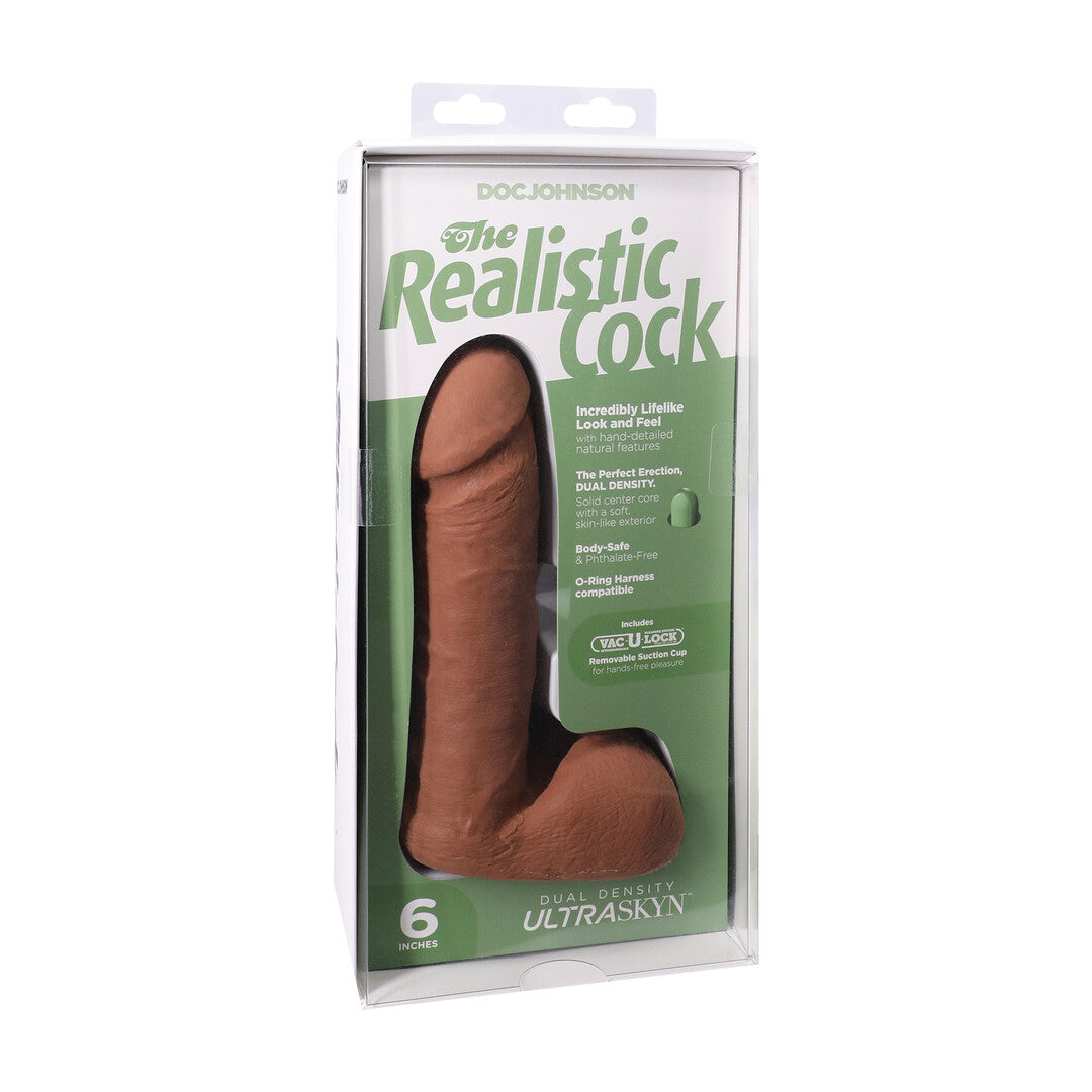 Realistischer Dildo mit Hoden und Saugfuß Karamell 16,5 x Ø 4,4 cm