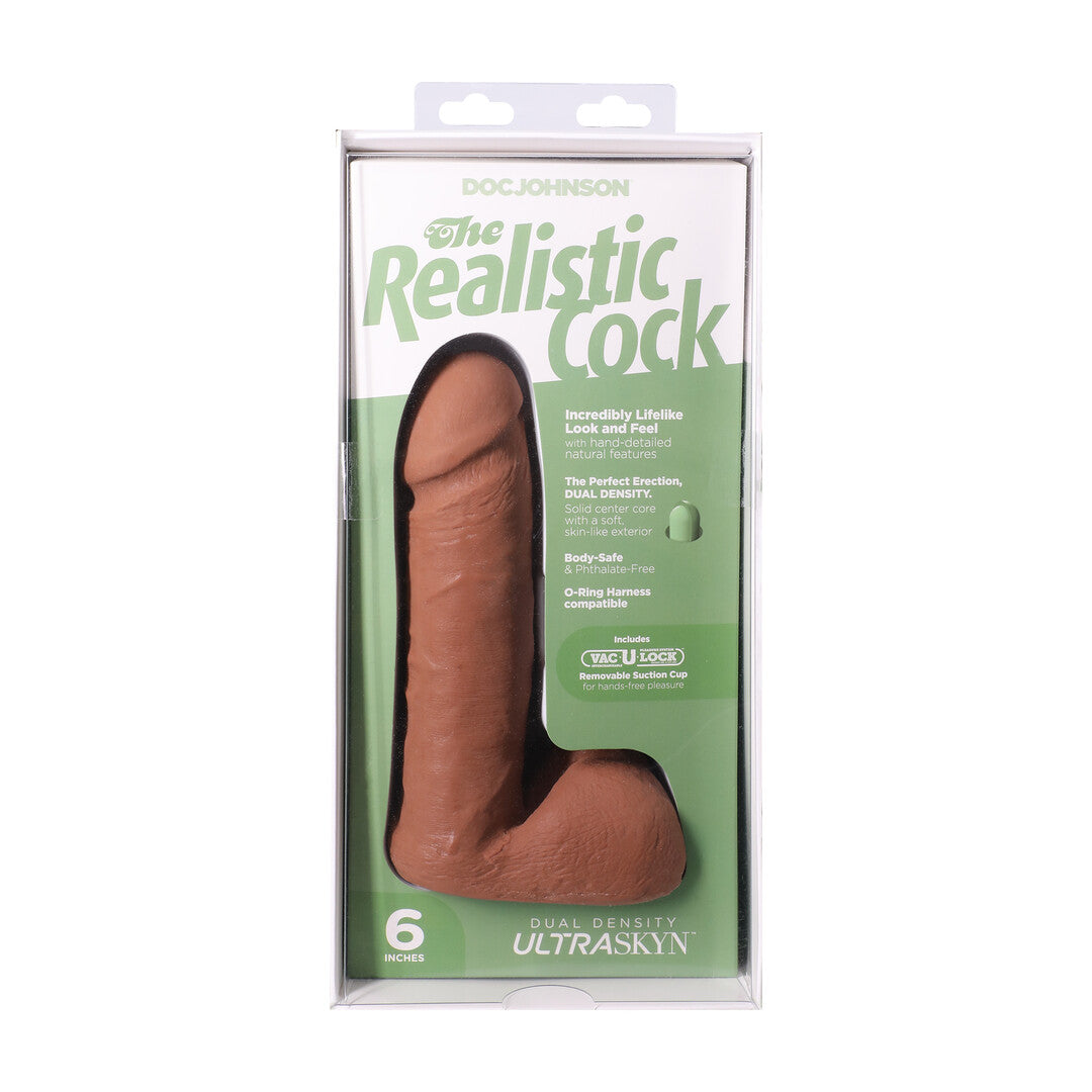 Realistischer Dildo mit Hoden und Saugfuß Karamell 16,5 x Ø 4,4 cm