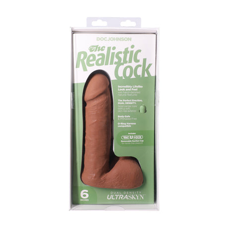 Realistischer Dildo mit Hoden und Saugfuß Karamell 16,5 x Ø 4,4 cm