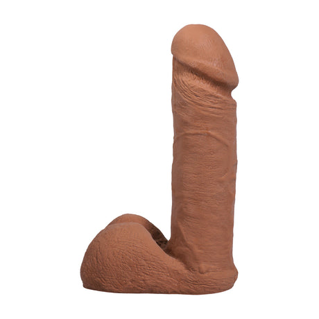 Realistischer Dildo mit Hoden und Saugfuß Karamell 16,5 x Ø 4,4 cm