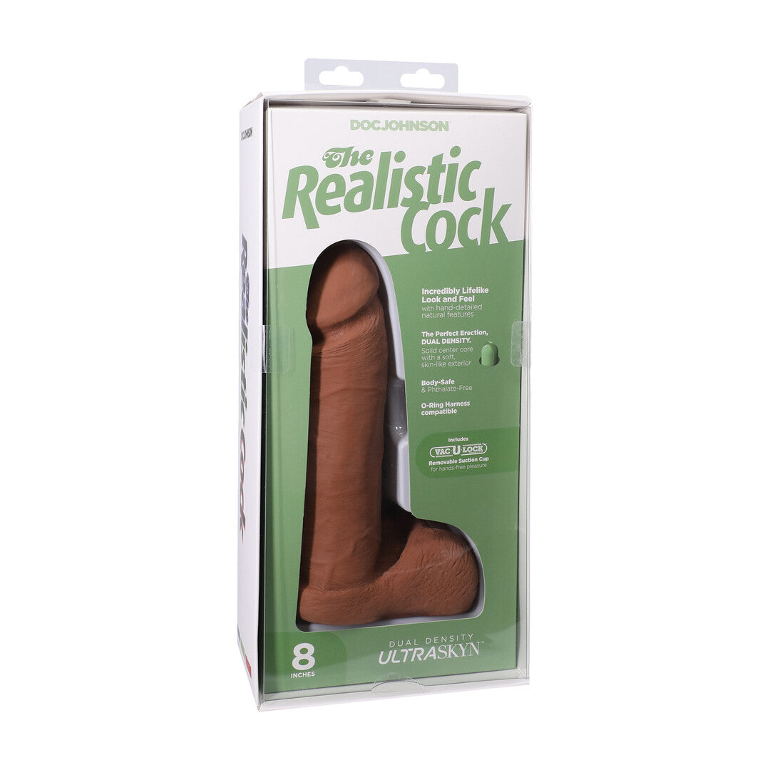 Dildo realistisch mit Hoden und Saugfuß Karamell 19,1 x Ø 5,1 cm