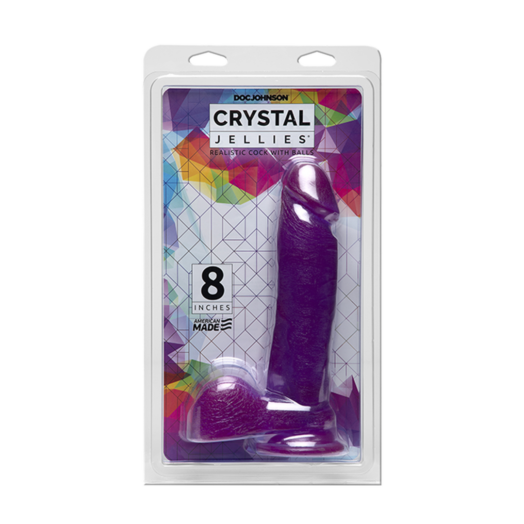 Realistischer Dildo mit Hoden Violett 19,1 x Ø 5,1 cm