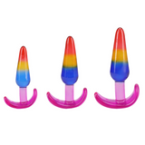 Anal-Set Trainer S/M/L Regenbogen 9,1 x Ø 2,3 cm