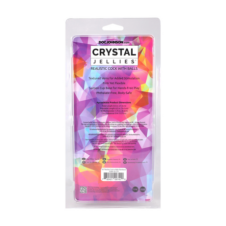 Realistischer Dildo mit Hoden Regenbogen 16,5 x Ø 4,3 cm