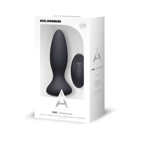 Analplug Vibe Silikon mit Fernbedienung Schwarz 10,7 x Ø 3,6 cm – Ansicht 2