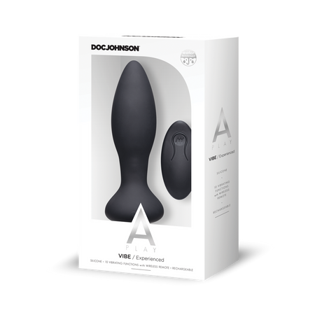 Analplug Vibe Silikon mit Fernbedienung Schwarz 11,7 x Ø 3,8 cm – Ansicht 2