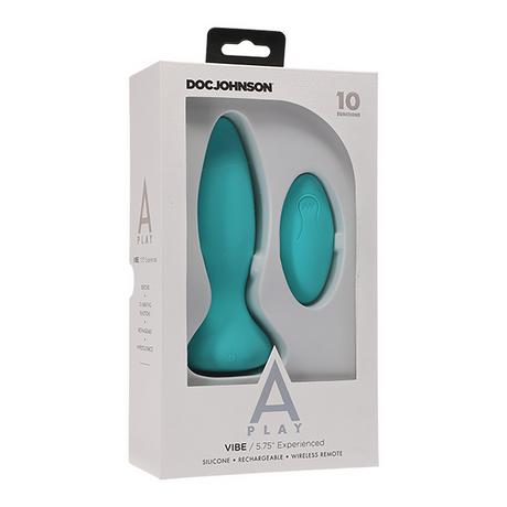Analplug Vibe Silikon mit Fernbedienung Grün 11,7 x Ø 3,8 cm – Ansicht 2