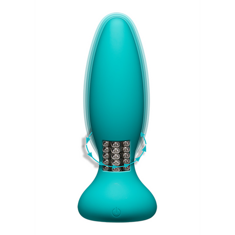 Analplug Rimmer Silikon mit Fernbedienung Grün 11,7 x Ø 3,8 cm