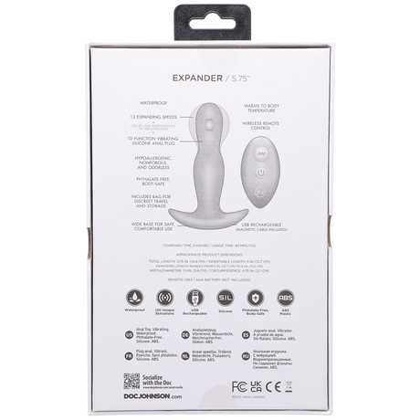 Analplug Expander Silikon mit Fernbedienung Blau 12,7 x Ø 3,6 cm – Ansicht 4