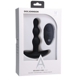Analplug Vibe Silikon mit Perlen und Fernbedienung Schwarz 12,2 x Ø 3,2 cm