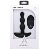 Analplug Vibe Silikon mit Perlen und Fernbedienung Schwarz 12,2 x Ø 3,2 cm