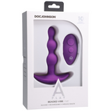 Analplug Vibe Silikon mit Perlen und Fernbedienung Violett 12,2 x Ø 3,2 cm