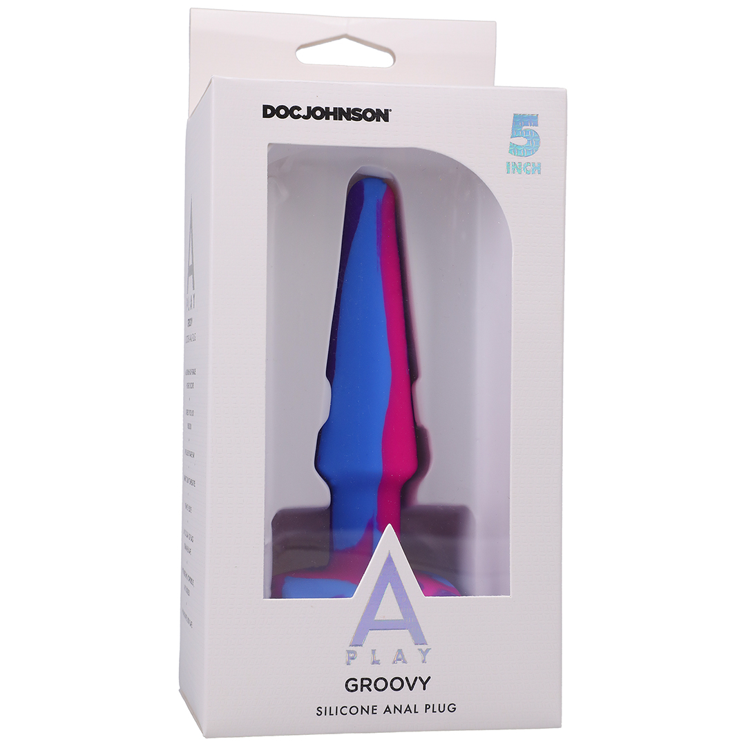 Analplug Groovy Silikon Multicolor 12 cm Modell 2