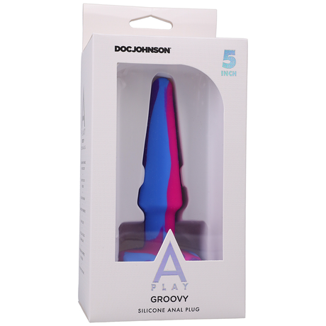 Analplug Groovy Silikon Multicolor 12 cm Modell 2
