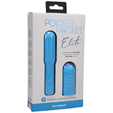 Vibrator Elite Mini mit wechselbarem Aufsatz Blau 12,5 x Ø 2,5 cm