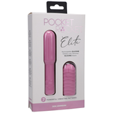Vibrator Elite Mini mit wechselbarem Aufsatz Pink 12,5 x Ø 2,5 cm