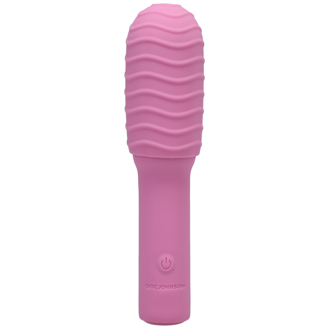 Vibrator Elite Mini mit wechselbarem Aufsatz Pink 12,5 x Ø 2,5 cm