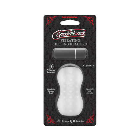Masturbator-Sleeve Helping Head Pro mit Vibration Durchsichtig 7,6 cm
