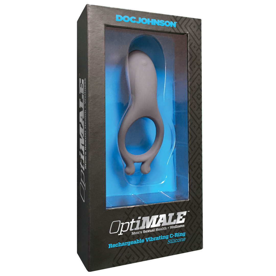 Penisring mit Vibration und Akku Grau 11,2 x Ø 4,6 cm