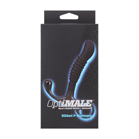 Prostata-Stimulator Silikon gerippt Schwarz 10,2 x Ø 2 cm